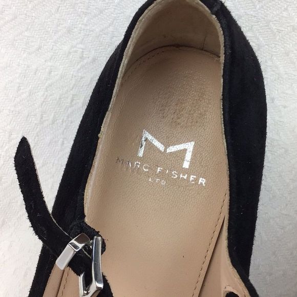 Marc Fisher Black Suede Snakeskin Flats - Picture 11 of 11